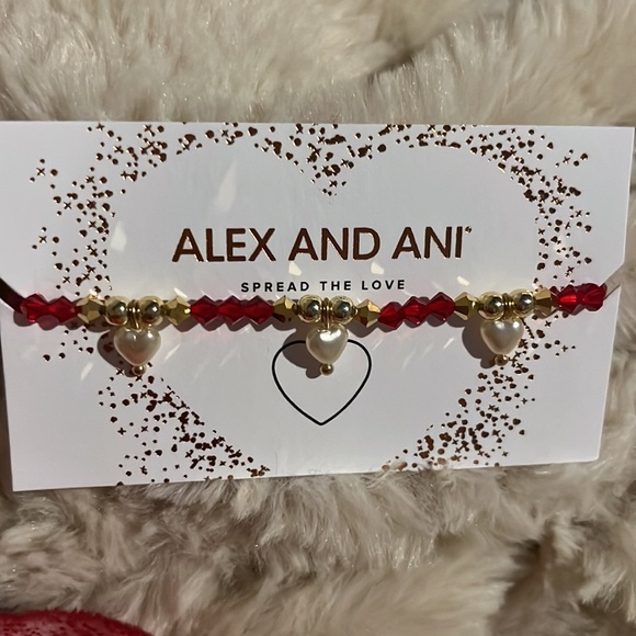 Alex and Ani Pearl hearts stretch bracelet - Picture 3 of 4